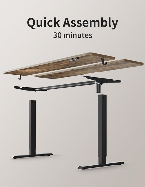 Load image into Gallery viewer, Electric Standing Desk, 48 X 24 Inches Height Adjustable Stand up Desk, Sit Stand Home Office Desk, Computer Desk, Rustic Brown
