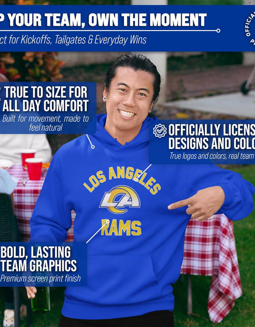 Load image into Gallery viewer, NFL Adult Gameday Hooded Sweatshirt - Poly Fleece Cotton Blend - Stay Warm and Represent Your Team in Style
