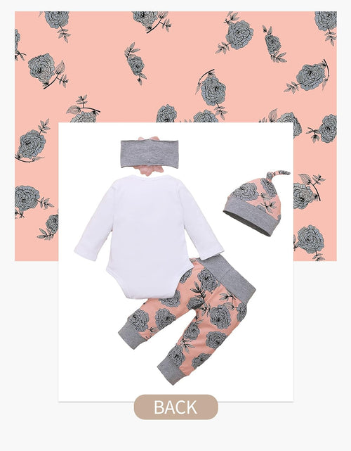 Load image into Gallery viewer, Toddler Girl Clothes Long Sleeve Fall Outfit Daddys Little Girl Baby Clothes Rose Flower Pant Girl Boutique Clothing Set 12-18 Months
