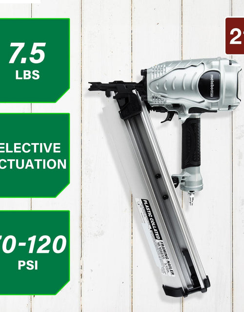 Load image into Gallery viewer, Framing Nailer, Pro-Preferred Power Nailer for Flooring, Roof Decking, and More, Lightweight 7.5 Lbs Framing Tool for 21° 2&quot; to 3-1/2&quot; Plastic Collated Nails, NR90AES1

