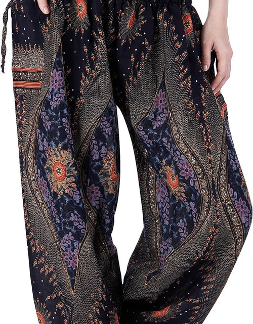 Load image into Gallery viewer, Women&#39;S Smocked Waist Boho Flowy Yoga Harem Pants Hippie Clothes
