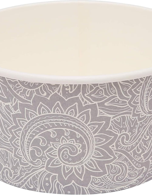 Load image into Gallery viewer, for Pets Disposable Feeding Bowls | Large Disposable Dog Bowls in Gray Pattern | 3.5 Cup Feeding Size, Dog Bowls Are Great for Dry and Wet Dog Food or Water (Pack of 1,25 Count Total)
