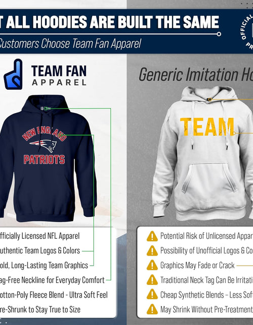 Load image into Gallery viewer, NFL Adult Gameday Hooded Sweatshirt - Poly Fleece Cotton Blend - Stay Warm and Represent Your Team in Style

