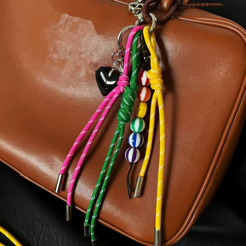 Handmade High-End Baseball Bag Charm Keychain Original Wind Chime Design for Sister Premium Customizable Promotional Carabiner