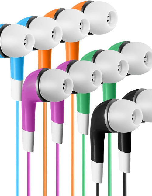 Load image into Gallery viewer, Earbuds Bulk for Kids Students School Classroom 30 Pack,  Wholesale Disposable Earphones Headphones for Computers Chromebook Ipad PC Android Phone, Fits All 3.5Mm Interface
