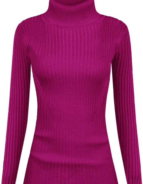 Load image into Gallery viewer, Turtleneck Ribbed Sweaters for Women Cute Sexy Knitted Warm Fitted Sweater

