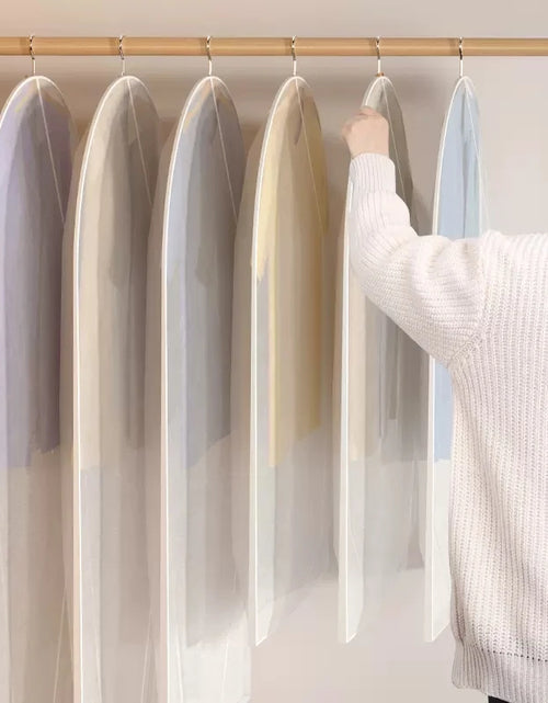 Load image into Gallery viewer, Clothes Hanging Dust Cover Wedding Dress Cover Suit Coat Storage Bag Transparent Fully Enclosed Clothes Cover with Zipper
