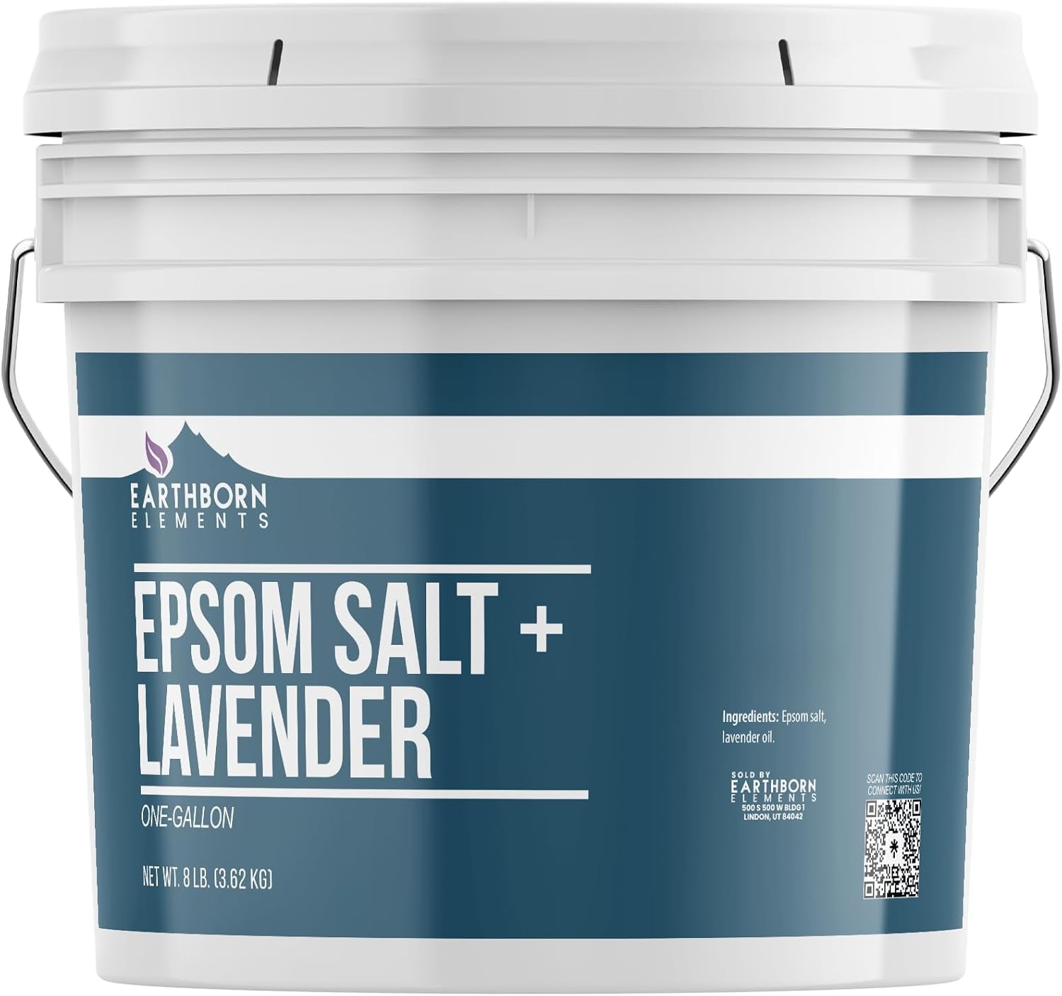 Lavender Epsom Salt, Infused with Essential Oil, Always Pure (1 Gallon)