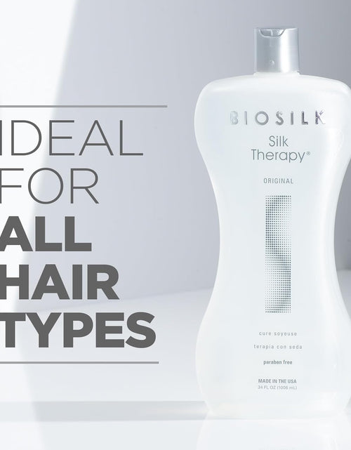 Load image into Gallery viewer, Silk Therapy Original, Reconstructing Treatment for Adding Shine &amp; Helping Prevent Split Ends, Sulfate, Paraben, &amp; Cruelty-Free, 34 Oz
