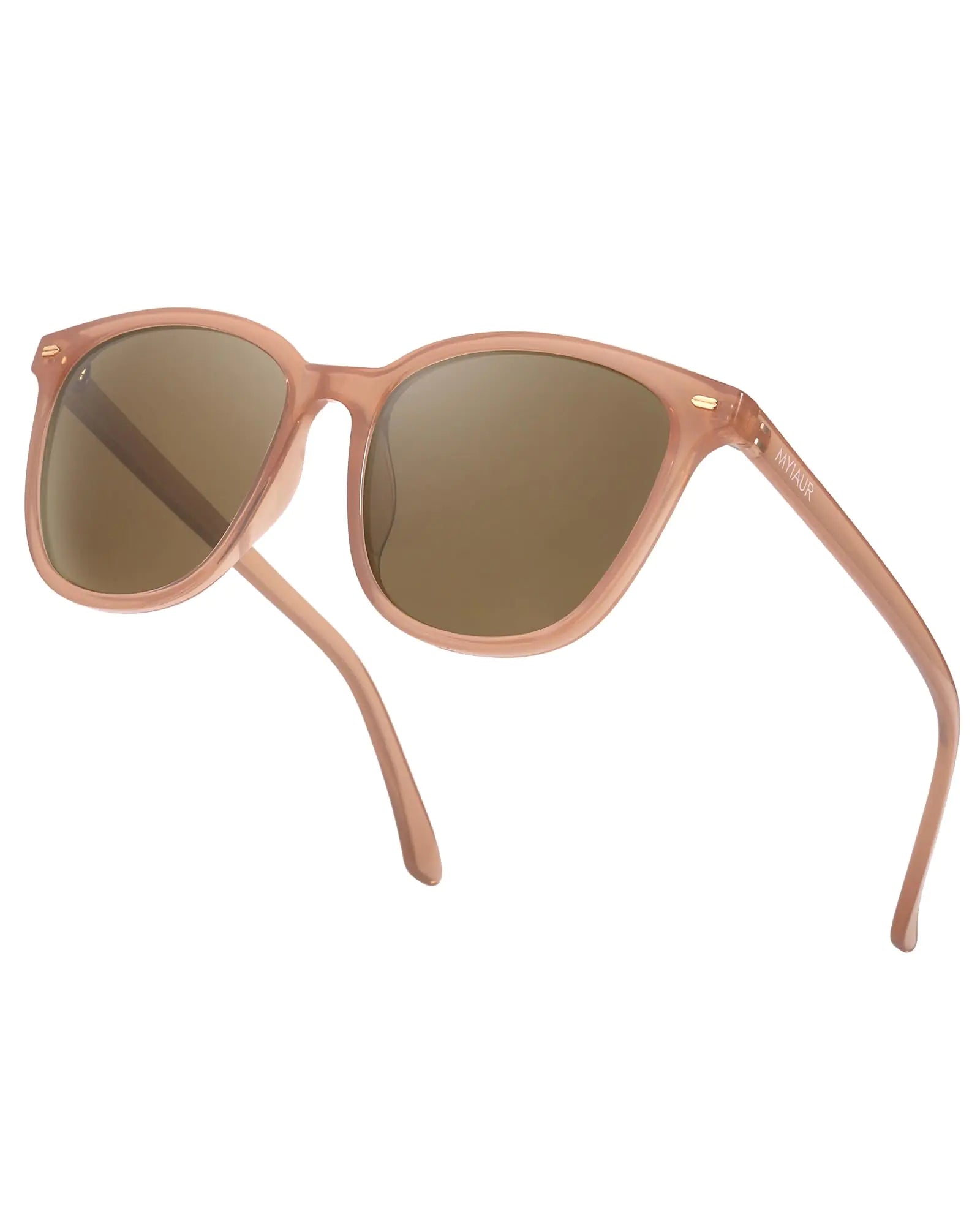 Myiaur Polarized Sunglasses for Women Square Mirrored Trendy Shades with UV Protection Reduce Glare Sun Glasses