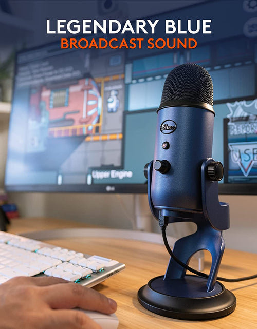 Load image into Gallery viewer, Logitech Creators  Yeti USB Microphone for Gaming, Streaming, Podcast, Youtube, Discord, PC, Studio Sound, Plug &amp; Play-Midnight
