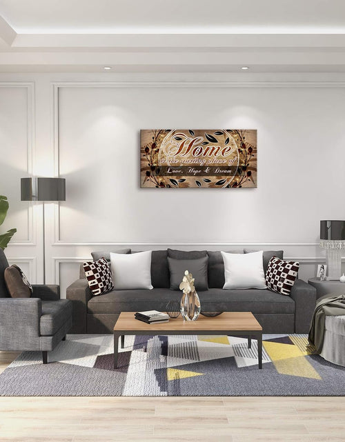 Load image into Gallery viewer, Inspirational Home &amp; Family Quotes Motto Canvas Wall Art, Home Sweet Home Framed Artwork Painting Love, Hope &amp; Dream Theme Quotes Warm Family Wall Art for Living Room Bedroom House Farmhouse Walls
