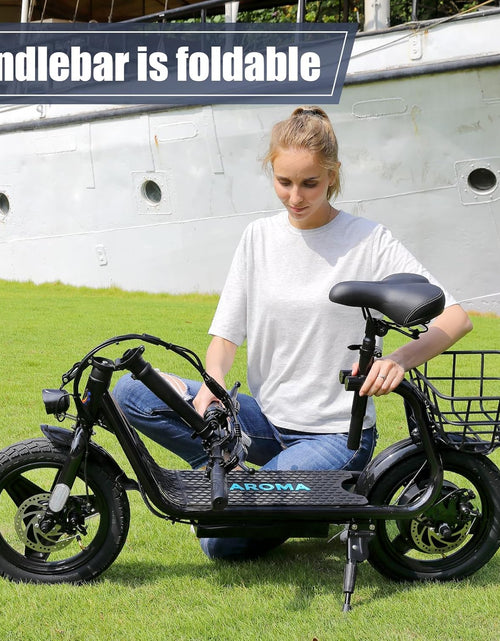 Load image into Gallery viewer, Electric Scooter with Seat, 14&quot; Tire Foldable E-Scooter for Adults, 500/800/1200W Motor, Max 30Miles Ranges&amp;20Mph, Dual Braking Dual Suspension, Stable Triangular Frame, 300Lbs Max Load
