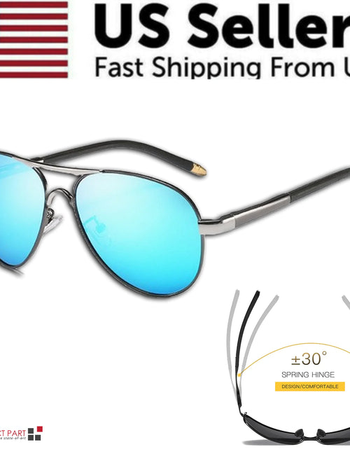 Load image into Gallery viewer, Mens Polarized Pilot Sunglasses Outdoor Driving UV400 Sun Glasses Sport Eyewear
