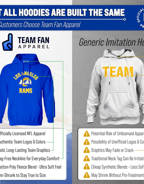 Load image into Gallery viewer, NFL Adult Gameday Hooded Sweatshirt - Poly Fleece Cotton Blend - Stay Warm and Represent Your Team in Style
