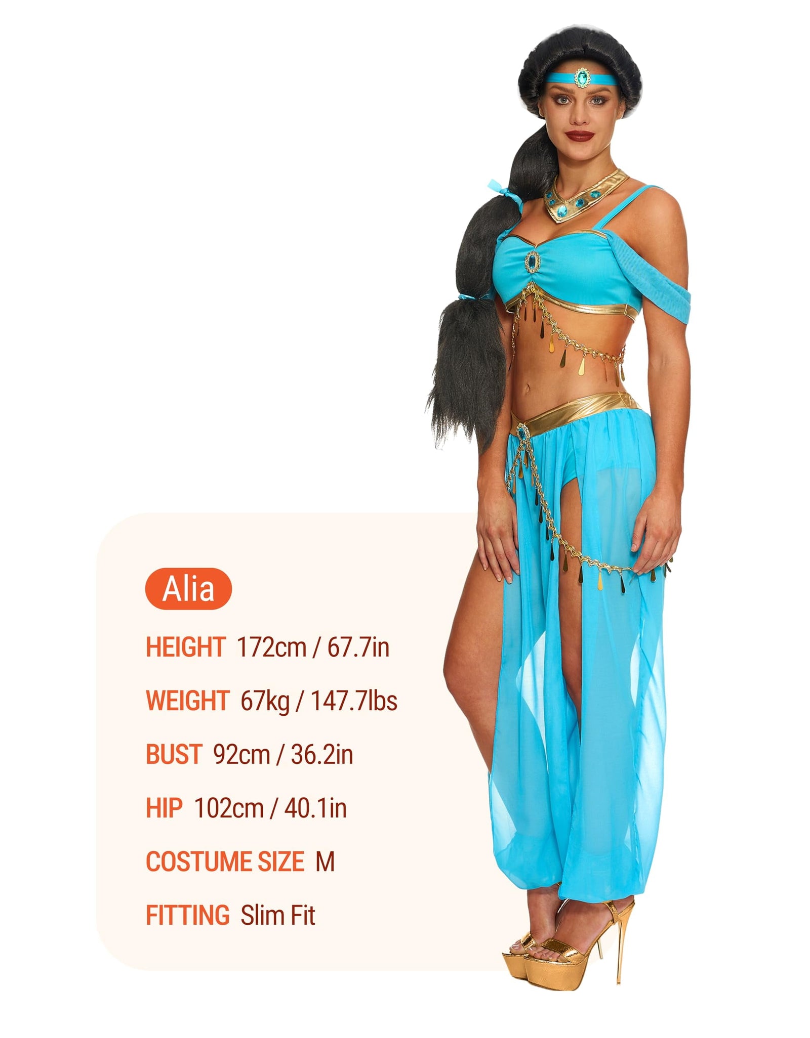 Arabian Princess Costume for Women Fairy Dance Outfit Halloween Fancy-Dress Costume for Themed Party Cosplay