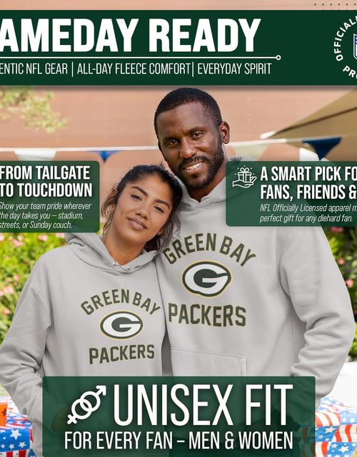 Load image into Gallery viewer, NFL Adult Gameday Hooded Sweatshirt - Poly Fleece Cotton Blend - Stay Warm and Represent Your Team in Style
