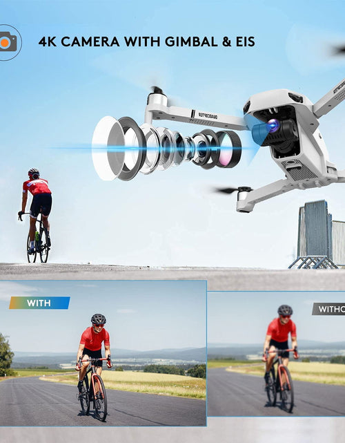 Load image into Gallery viewer, KF102 Drones with Camera for Adults 4K, GPS Drone with 2-Axis Gimbal Camera, Long Range Professional Drones for Beginners 5G FPV Transmission,2 Batteries 50Mins Flight Time Auto Return Home
