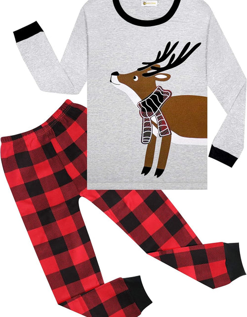 Load image into Gallery viewer, Boys Pajamas Set Cotton, Kids Pjs Set Long Sleeve Pjs Top and Pants Set Cute Xmas Sleepwear 1-8 T
