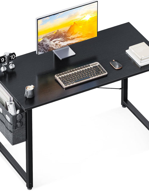 Load image into Gallery viewer, Computer Desk, 40 Inch Small Study Table, Office Desk with Storage, Work Table with Headphone Hook for Small Space Home Office, Black
