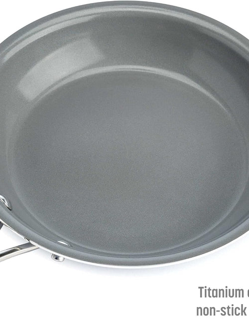 Load image into Gallery viewer, Ceramic Nonstick Pots and Pans Set, Titanium-Reinforced Premium Nonstick Coating, Dishwasher Safe Pots and Pans, Tempered Glass Steam Vented Lids, Stainless Steel Handles, 12-Piece, Mulitcolor
