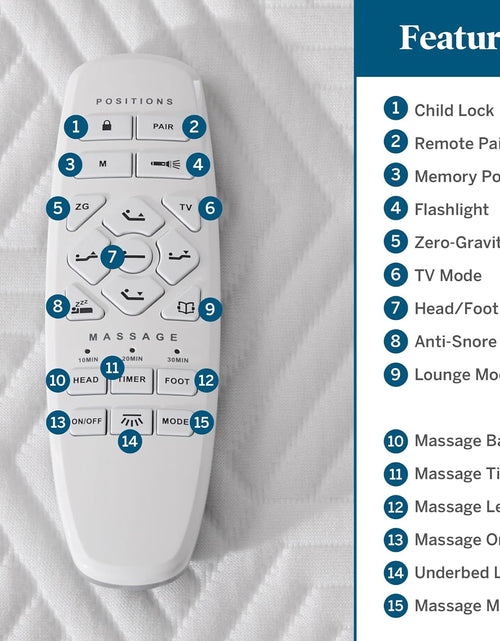 Load image into Gallery viewer, L600 Adjustable Bed Base Frame - Twin XL - Zero Gravity - Bluetooth - Companion App - Head and Foot Incline - Interactive Dual Massage - under Bed Lighting - Wireless Remote - Dual USB Ports
