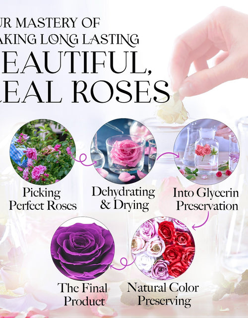 Load image into Gallery viewer, Glamour Boutique Preserved Rose in a Box with I Love You Necklace in 100 Languag
