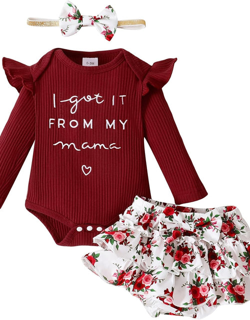 Load image into Gallery viewer, Newborn Infant Baby Girl Clothes Outfits Romper Baby Girl Skirt Set Floral Baby Clothes for Girls Fall Winter
