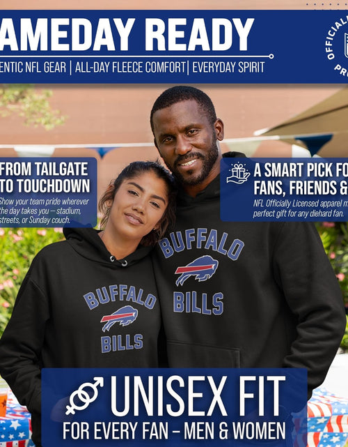 Load image into Gallery viewer, NFL Adult Gameday Hooded Sweatshirt - Poly Fleece Cotton Blend - Stay Warm and Represent Your Team in Style
