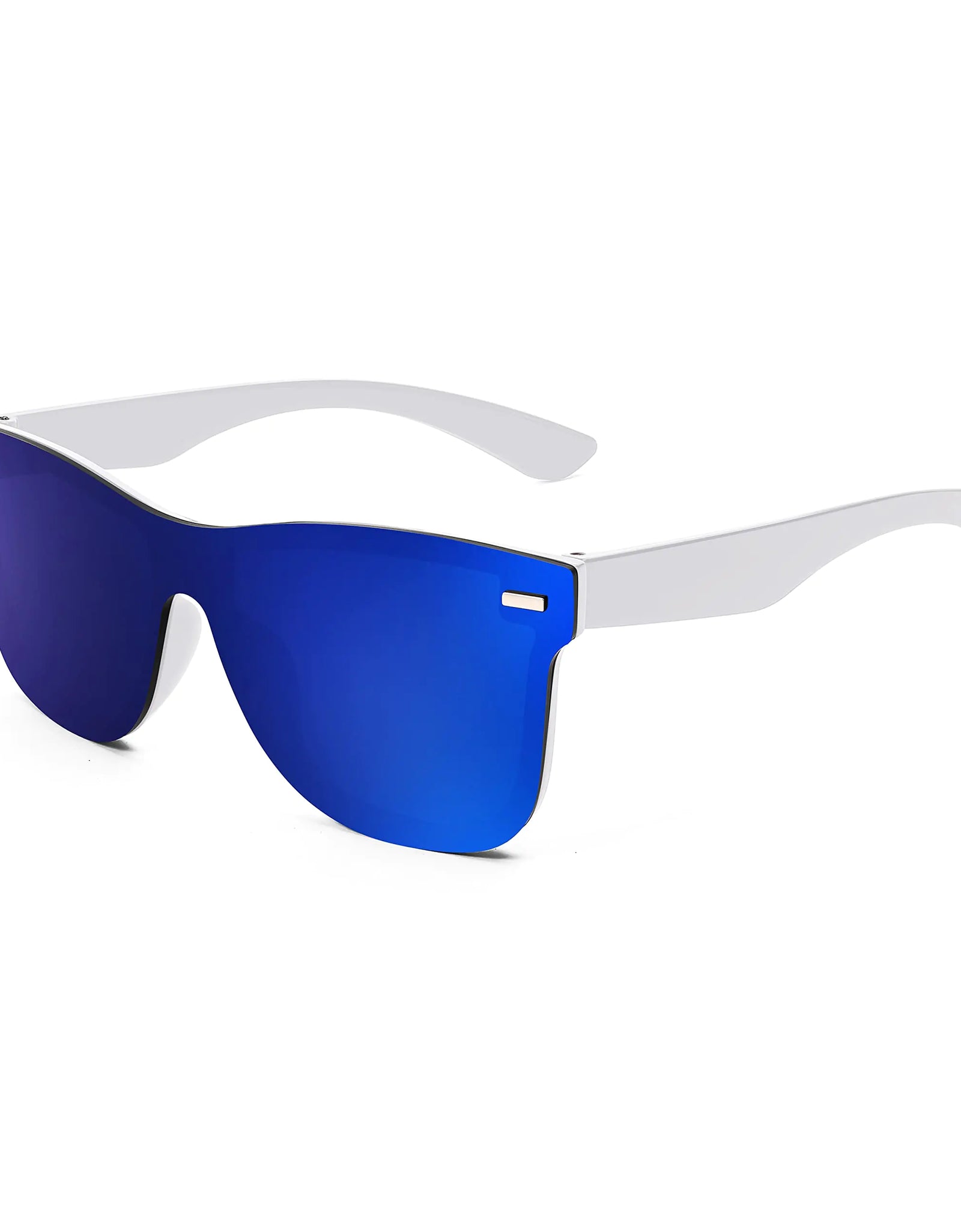 FEISEDY Trendy Rimless Mirrored One Piece Lens Sunglasses Reflective Sun Glasses B4114