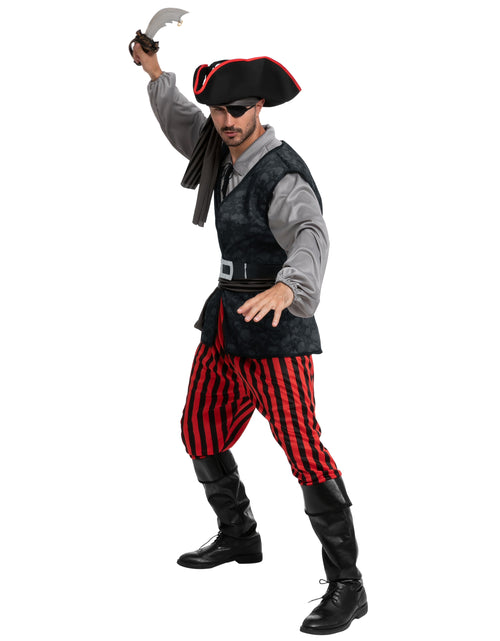 Load image into Gallery viewer, Men Pirate Costume Plundering Sea Captain Set for Adults Halloween Themed Parties
