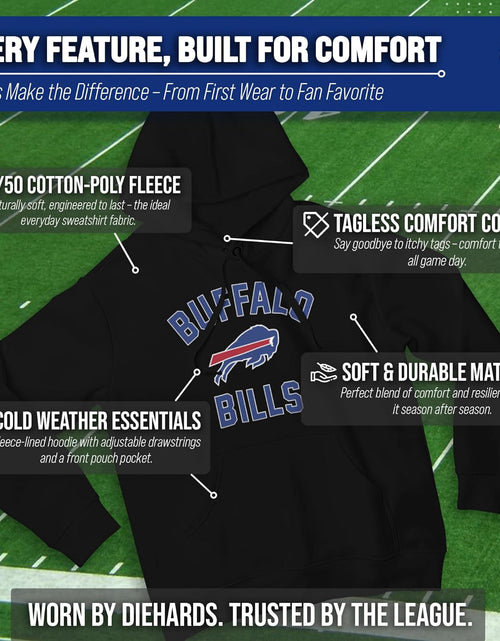Load image into Gallery viewer, NFL Adult Gameday Hooded Sweatshirt - Poly Fleece Cotton Blend - Stay Warm and Represent Your Team in Style
