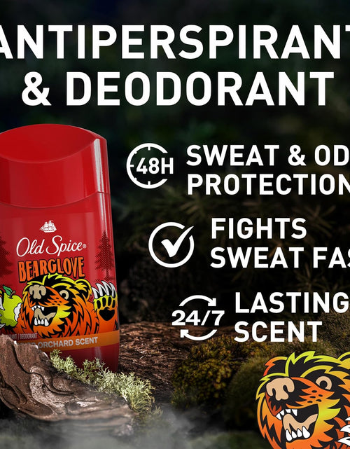 Load image into Gallery viewer, Aluminum Free Deodorant for Men, 24/7 Odor Protection, 24/7 Freshness &amp; Lasting Scent, Goes on Clear, Bearglove with Crisp Orchard Scent, 2.6 Oz
