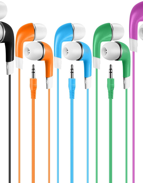 Load image into Gallery viewer, Earbuds Bulk for Kids Students School Classroom 30 Pack,  Wholesale Disposable Earphones Headphones for Computers Chromebook Ipad PC Android Phone, Fits All 3.5Mm Interface
