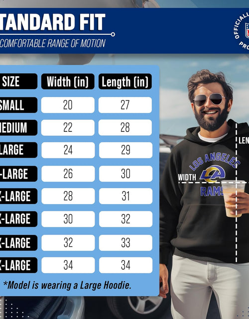 Load image into Gallery viewer, NFL Adult Gameday Hooded Sweatshirt - Poly Fleece Cotton Blend - Stay Warm and Represent Your Team in Style
