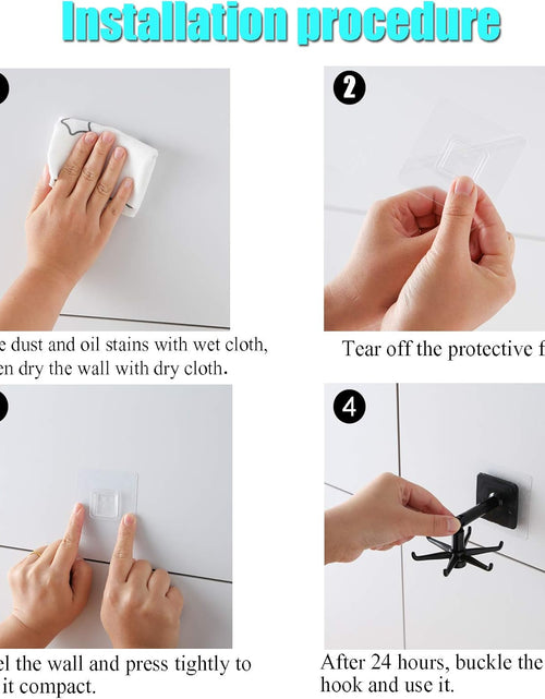 Load image into Gallery viewer, Self-Adhesive Kitchen Hooks for Hanging 360° Rotating, Waterproof Utility Hook Kitchen Towel Hooks Suction Cup Hook Holder for Bathroom Home, Stick on Wall Door Cabinet Hook for Hanging (White)

