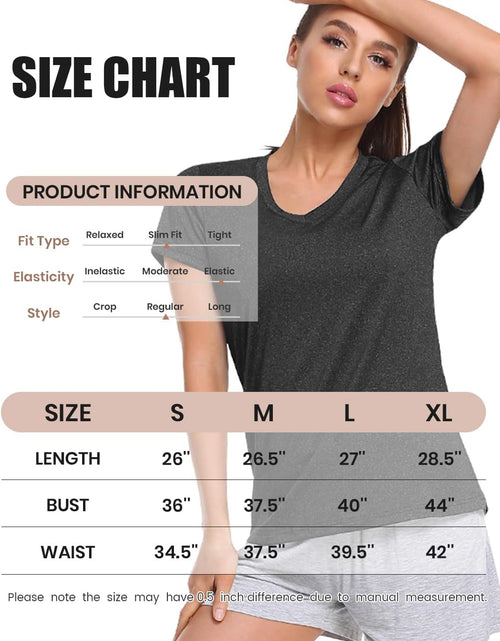 Load image into Gallery viewer, 5-Pack Women&#39;S Short Sleeve Dry Fit T-Shirt Moisture Wicking Athletic V-Neck Tee
