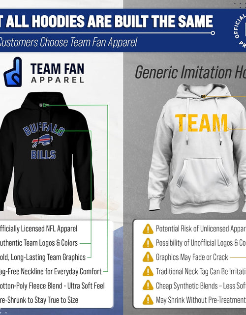 Load image into Gallery viewer, NFL Adult Gameday Hooded Sweatshirt - Poly Fleece Cotton Blend - Stay Warm and Represent Your Team in Style
