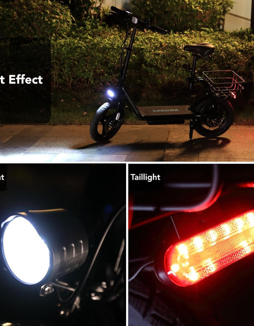 Load image into Gallery viewer, Electric Scooter with Seat, 14&quot; Tire Foldable E-Scooter for Adults, 500/800/1200W Motor, Max 30Miles Ranges&amp;20Mph, Dual Braking Dual Suspension, Stable Triangular Frame, 300Lbs Max Load
