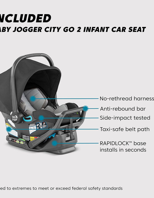 Load image into Gallery viewer, City Select 2 Single-To-Double Modular Travel System Includes City GO 2 Infant Car Seat Radiant Slate
