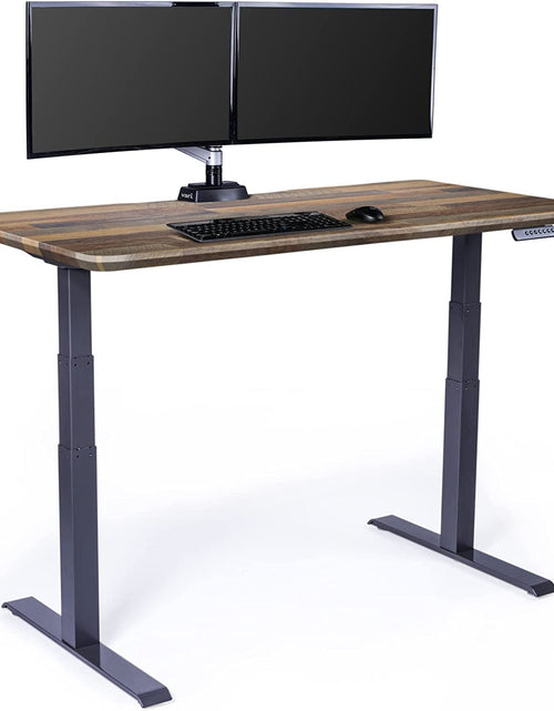 Load image into Gallery viewer, Electric Standing Desk - 60X30 desk, Adjustable Height Stand up Computer Desk - Dual Motor with Memory Presets, Stable T-Style Legs- Home Office Essentials - Reclaimed Wood
