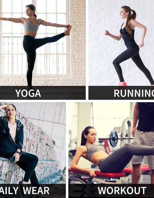 Load image into Gallery viewer, Lifesky Women Yoga Leggings Pants: High Waist Tummy Control 4-Way Stretch Yoga Pants with 3 Pockets for Ladies - Compression Anti-Squat Proof Tights for Workout Gym Running Athletic Exercise Fitness

