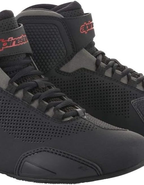 Load image into Gallery viewer, Men&#39;S Sektor Vented Street Motorcycle Shoe, Black/Gray/Red, 10.5
