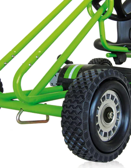 Load image into Gallery viewer, Kids Pedal Go Kart, 4 Wheel Bike Cart, Ages 4-8, Lightning Ride, Race Green - Outdoor Bicycle Karts with Plastic Wheels for Boys and Girls
