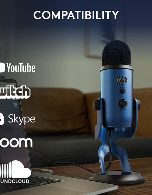 Load image into Gallery viewer, Logitech Creators  Yeti USB Microphone for Gaming, Streaming, Podcast, Youtube, Discord, PC, Studio Sound, Plug &amp; Play-Midnight
