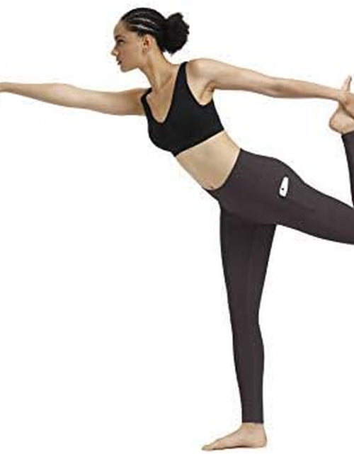 Load image into Gallery viewer, 2 Pack High Waist Yoga Pants, Pocket Yoga Pants Tummy Control Workout Running 4 Way Stretch Yoga Leggings
