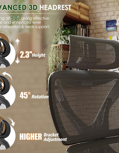 Load image into Gallery viewer, Ergonomic Office Chair, Big and Tall Mesh Chair with Lumbar Support, 3D Armrest - 215° Rotation, Adjustable Headrest &amp; Soft Seat, Durable Desk Chair 350LBS for Work Gaming Computer,Grey
