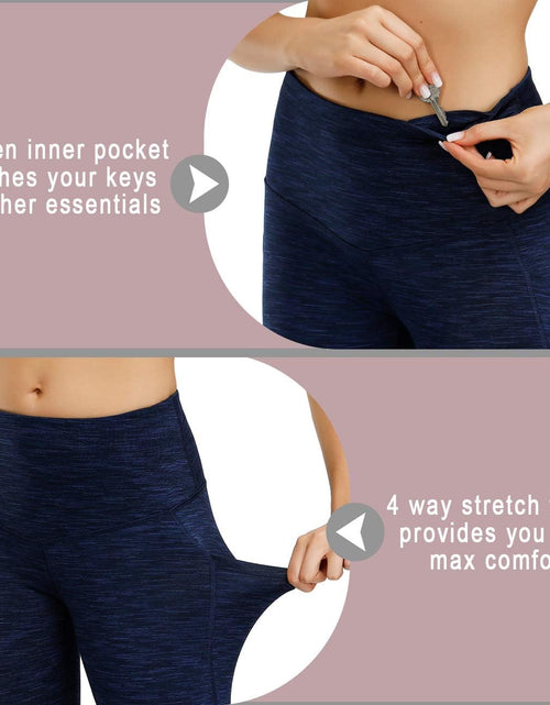 Load image into Gallery viewer, Lifesky Women Yoga Leggings Pants: High Waist Tummy Control 4-Way Stretch Yoga Pants with 3 Pockets for Ladies - Compression Anti-Squat Proof Tights for Workout Gym Running Athletic Exercise Fitness
