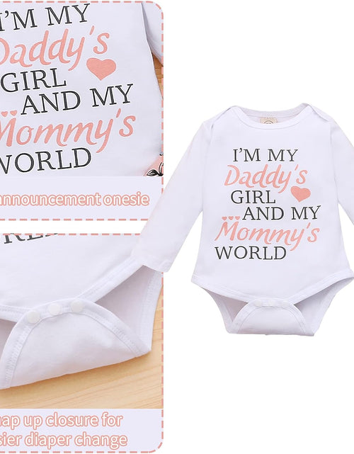 Load image into Gallery viewer, Toddler Girl Clothes Long Sleeve Fall Outfit Daddys Little Girl Baby Clothes Rose Flower Pant Girl Boutique Clothing Set 12-18 Months
