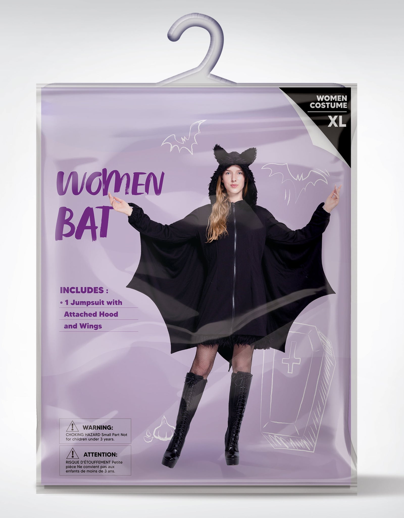 Womens Black Bat Zip Hoodie Halloween Costumes for Adults, Bat Halloween Costume Cosplay